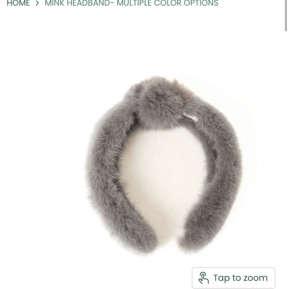 Plush Gray Headband